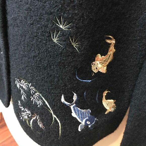 WOOL Vintage Sweater Jacket With Embroidery 🌻 - Picture 5 of 11